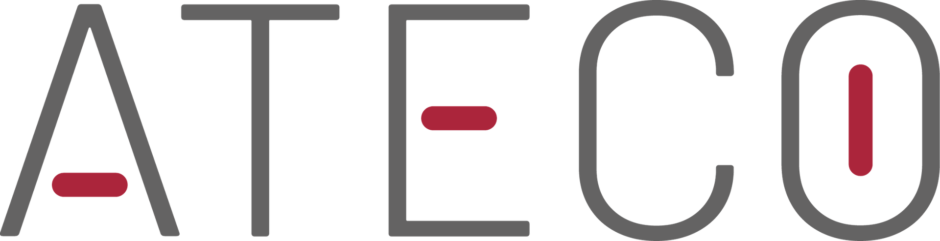 Logo ATECO grigio su sfondo bianco